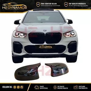 CUBIERTA DE ESPEJO DE ALA LATERAL NEGRA BRILLANTE PARA 2018 2021 BMW X5 X6 G05 G06 - Imagen 1 de 8