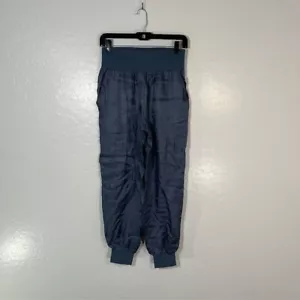 Cinq a Sept Giles Satin High Rise Jogger Pants Gray Blue Size XS - Picture 1 of 5