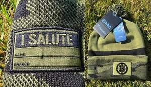 Authentic Fanatics Boston Bruins Military Appreciation Cuffed Knit Pom Beanie - Picture 1 of 11