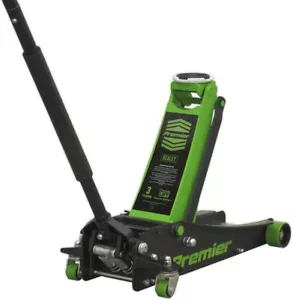 Sealey 3040AG Workshop Trolley Jack 3 Tonne Rocket Lift Green PU Wheels - Picture 1 of 7