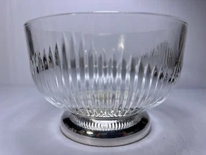 Landes Italia Cristal Plata Base Vidrio Patas Trifle Servir Bayas Postre Tazón - Imagen 1 de 8