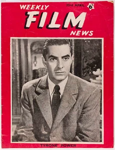 TYRON POWER Fred Astaire LAURENCE OLIVIER Judy Garland WEEKLY FILM NEWS magazine - Picture 1 of 6
