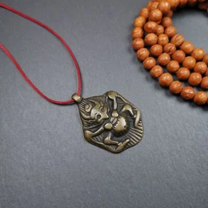 Gandhanra antiker tibetisch buddhistischer Amulett Anhänger - Garuda-Garula - 1,89" * 1,34" - Bild 1 von 10