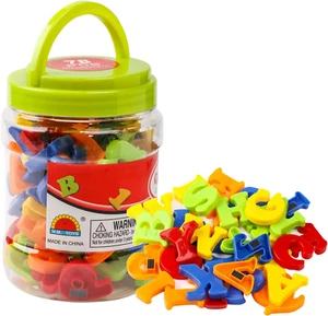 Magnetic Letters Numbers Alphabet ABC 123 Fridge Magnets Plastic Educational Toy - Picture 1 of 12