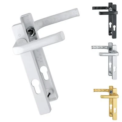 UPVC Door Handle Slim 26mm Backplate Hoppe London 92PZ 122mm Fixings Pair Set - Image 1 of 2