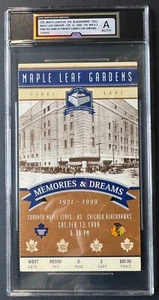 1999 Maple Leaf Gardens Final Game Full Ticket iCert A Auth Blackhawks Hockey - Picture 1 of 4