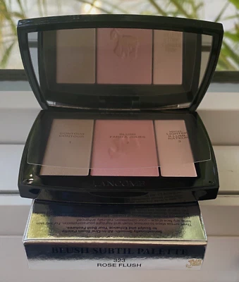 NIB LANCOME Blush Subtil Palette Rose Flush FULL SIZE  .158 oz/4.5 g - Image 1 of 4