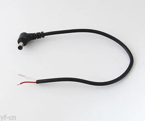 5x 30cm/1ft 5.5x2.1mm 5521 CCTV DC Power Plug Right Angle 90D Single Cord Cable - Picture 1 of 5