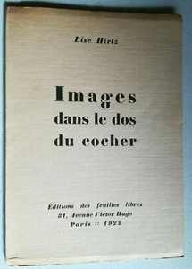 LISE HIRTZ - Images dans le dos du cocher - 1922 - TRES BEL ENVOI à G.LEPAPE - Picture 1 of 4