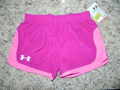 Girl's Under Armour Hot Pink Athletic Shorts Size 5-NWT - Image 1 of 3