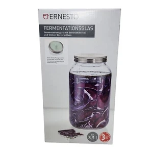 Fermentationsglas 3,3 Liter Silikon Gärverschluss Fermentationsgläser Gärglas - Bild 1 von 1
