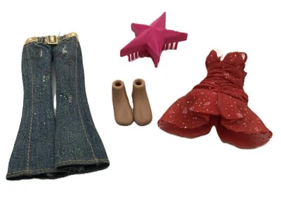 Bratz Passion For Fashion Jade Dress, Jeans, Feet and Brush - Image 1 of 3