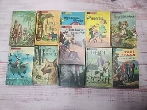 Vintage 60er Jahre 11-Lot Begleitbibliothek 2-in-1 Bücher Klassiker Kindergeschichten - Bild 1 von 9