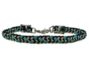 Showman Braided Teal, Tan & Black Nylon Wither Strap - Picture 1 of 1