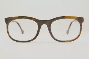 Auténticos marcos de gafas de madera mate marrón LA Eyeworks VAN NESS 638 51 mm Italia - Imagen 1 de 5