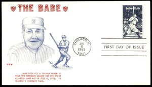 1983 Babe Ruth FDC The Babe Dave C Williams Cachet - Picture 1 of 2