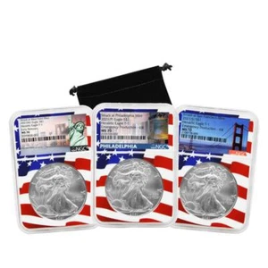 2021 W P S (Set of 3) NGC MS 70 Early Releases American Silver Eagles  - Picture 1 of 1