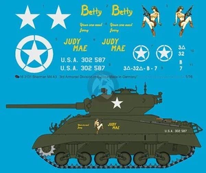 Peddinghaus 1/16 M4A3 Sherman Markings 3rd Armored Division Europe WWII 3131 - Picture 1 of 1
