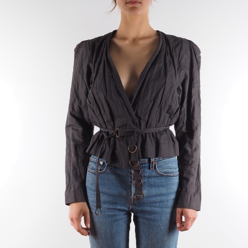 Giacca blazer donna Acne Studios AW10 Calypso cotone metallo cintura 38 M US8