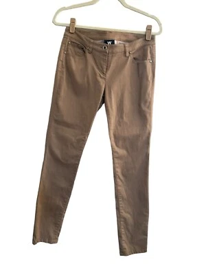 Pantalones elásticos W by Worth para mujer talla pequeña marrón coñac #2724 Foto 1 de 4