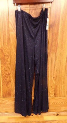 Pantalones anchos MSK azules elegantes forrados fluidos cintura alta vacaciones brillantes para mujer XL NUEVOS CON ETIQUETAS Foto 1 de 4