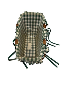 1995 Longaberger Medium Vegetable Basket w/Liner & Protector Made in USA Vintage - Afbeelding 1 van 3