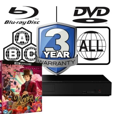 Panasonic Blu-ray Player DP-UB150 All Zone Code Free MultiRegion 4K & Wonka UHD - Image 1 of 4