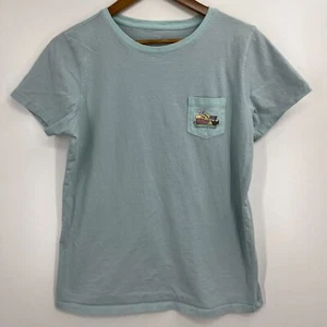 Vineyard Vines T-Shirt Women's M Green Double Sided Easter Logo Pocket Tee - Picture 1 of 11