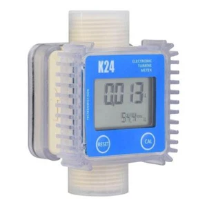 K24 LCD Digital Turbine Durchflussmesser für Chemikalien Wasser Ölzähler Gerät - Bild 1 von 8