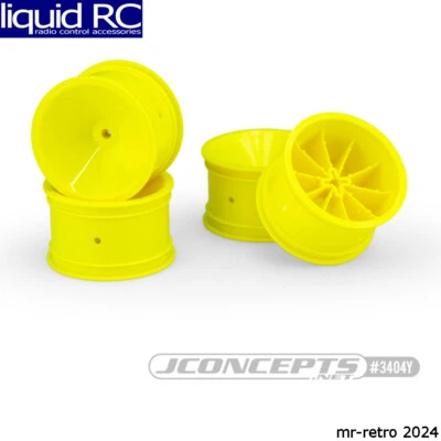 JConcepts 3404Y Mono RC10 RC10B2 RC10B3 2.2 rear wheel Yellow 4 - Image 1 of 2