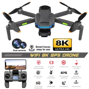 5G WiFi 8K Drones Dual HD Camera with GPS Follow Me 5km Brushless RC Quadcopter - Picture 1 of 13