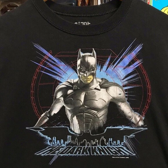 Rare ‘08 DC Comics The Dark Knight Christian Bale Batman Shirt - Size 7 (Boy) - Image 1 of 4