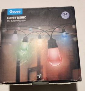 Govee RBGIC 24 Fuß 8 Glühbirnen S14 Birne Multicolor Lichterkette Modell H7029 - Bild 1 von 4