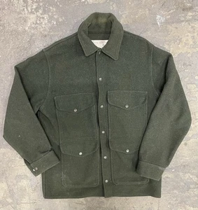 CC FILSON Jacket Men 44 Mackinaw Cruiser Virgin Wool Field Green 70s Hunting USA - Picture 1 of 14