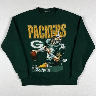 Sudadera Brett Favre 1996 Green Bay Packers Talla Grande Hecha en EE. UU. Foto 1 de 4