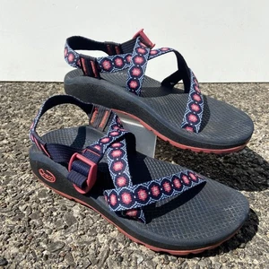 Chaco Z/1 Classic Gorpcore Sandals Womens 7 Hiking Camping Geometric Floral - Picture 1 of 9