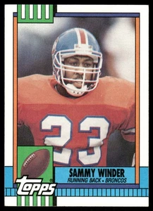 1990 Topps #45 Sammy Winder Denver Broncos Football Karte - Bild 1 von 2