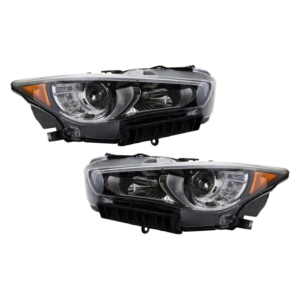 For Infiniti Q50 14-17 Headlight Set Driver & Passenger Side Replacement - Изображение 1 из 1