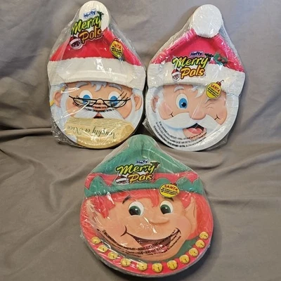 3 pratos de papel antigos pesados Zoo Pals Merry Pals Natal novos em pacote de 16 quilates  - Imagem 1 de 4