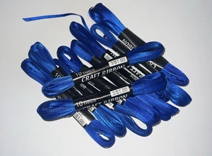 Satin Ribbon 1/8" x 10 Yards Royal Blue Double Face Satin Ribbon 10 count - Picture 1 of 3