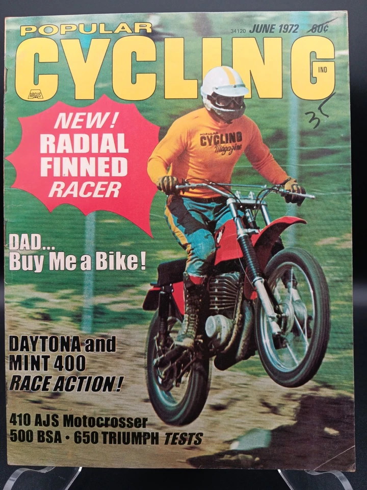 POPULAR CYCLING JUN 72 Maico Radial 400MX AJS 400MX Papá Cómprame una Bicicleta Daytona  Foto 1 de 4