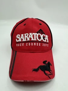 2012 Baseball Hat Saratoga Horse Racing Course, New York Ajuatable Cap Red Black - Picture 1 of 7