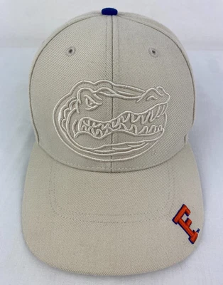 De Colección Florida Gators Sombrero Gorra Beige Albino Gator Bordado Ala F RARO B45 Foto 1 de 4