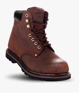 EVERBOOTS Men's 11 Steel Toe Work Boots, Heavy Duty Leather, Anti-Slip, Comfort - Picture 1 of 5
