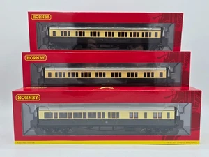 Schwader mit 3 Hornby Spurweite OO GWR Spannzangenkorridor Verbundwagen - Bild 1 von 5