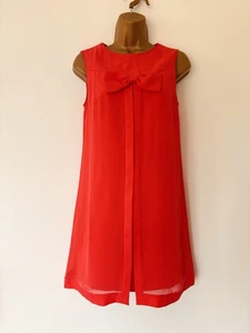 Ted Baker Orange Dress Sz 1(8uk) Excellent Wedding Cocktail - Picture 1 of 10