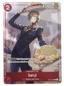 Sanji ST01-004 EN UNA PIEZA TCG 2023 GANADOR REGIONAL EN LÍNEA-CASI NUEVO - Imagen 1 de 4
