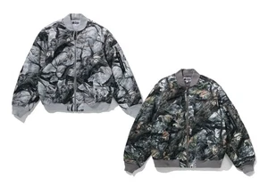A BATHING APE Men's TREE EDGE CAMO BOMBER JACKET 1L80141301 b - Picture 1 of 11