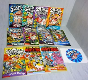 11 The Captain Underpants Collection 1-8 Ricky Ricotta Robot Dav Pilkey Sticker - Picture 1 of 1