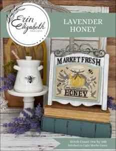 Modello punto croce Erin Elizabeth Designs ~ miele lavanda - Foto 1 di 3
